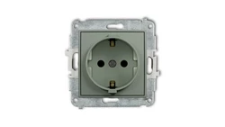 MINI Mechanizm gniazda pojedynczego z uziemieniem SCHUKO 2P+Z (przesłony torów prądowych) szałwiowy 61MGP-1sp