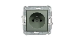 MINI Mechanizm gniazda pojedynczego z uziemieniem 2P+Z (przesłony torów prądowych) szałwiowy 61MGP-1zp