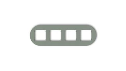 MINI Ramka uniwersalna poczwórna okrągła z tworzywa szałwiowy 61MRTO-4