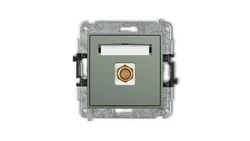 MINI Mechanizm gniazda antenowego pojedynczego typu F (SAT) pozłacany szałwiowy 61MGF-1.1