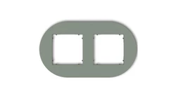 MINI Ramka uniwersalna podwójna okrągła z tworzywa szałwiowy 61MRTO-2