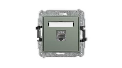 MINI Mechanizm gniazda komputerowego pojedynczego 1xRJ45, kat. 7, ekranowany, 8-stykowy szałwiowy 61MGK-9