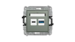 MINI Mechanizm ładowarki USB podwójnej USB C + USB A, 20W max. szałwiowy 61MCUSB-8