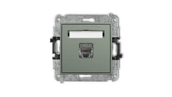 MINI Mechanizm gniazda komputerowego pojedynczego 1xRJ45, kat. 6, ekranowany, 8-stykowy szałwiowy 61MGK-5