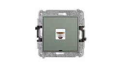 MINI Mechanizm gniazda komputerowego pojedynczego 1xRJ45, kat. 5e, 8-stykowy, bez pola opisowego szałwiowy 61MGKBO-1