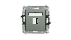 MINI Mechanizm ładowarki USB pojedynczej USB A, 5W max., 5V, 1A szałwiowy 61MCUSB-1