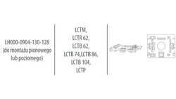 Uchwyt do montażu przekładników na szynę DIN 35mm do montażu pionowego lub poziomego LH000-0904-130-128