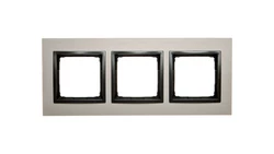Simon 54 Nature Ramka potrójna metal SATYNOWY MROK DRN3/80 WMDZ-0130xS-080