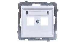 SONATA Obudowa gniazda podwójnego typu Keystone prosta biały mat GPK-2R/p/75