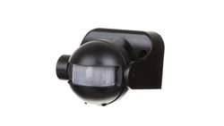 Czujnik ruchu 180 stopni natynkowy IP44 zasięg 12m czarny 15318