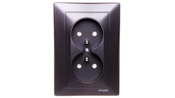 SEDNA Gniazdo podwójne z/u 16A 250V grafitowe SDN2800670