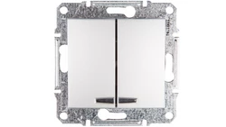 Sedna Łącznik świecznikowy 10AX z podświetleniem LED aluminium IP20 SDN0300360