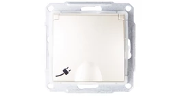 Sedna Gniazdo bryzgoszczelne z/u IP44 satyna SDN2800368