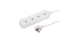 Przedłużacz 4-gniazdowy, 5m biały, 3x1,0mm OWY 34450