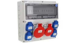 Rozdzielnica 5x32A 5x16A 4x3x16A INA=32A IP54 SB-147505-S0110-54