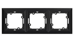 Ramka potrójna Pola czarna, 33211