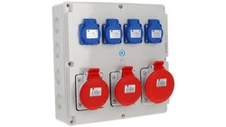 Rozdzielnica 5x32A 2x5x16A 4x3x16A INA=32A IP54 SB-007005-S0050-54