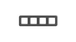 MINI Ramka uniwersalna poczwórna zaokrąglona z tworzywa grafitowy 11MRTZ-4