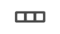 MINI Ramka uniwersalna potrójna zaokrąglona z tworzywa grafitowy 11MRTZ-3