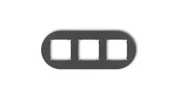 MINI Ramka uniwersalna potrójna okrągła z tworzywa grafitowy 11MRTO-3