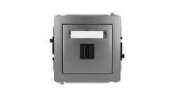 DECO Mechanizm gniazda pojedynczego HDMI 2.1, 8K grafitowy 11DHDMI-5