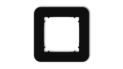MINI Ramka uniwersalna pojedyncza zaokrąglona z tworzywa czarny mat 12MRTZ-1