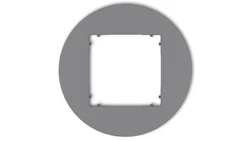 MINI Ramka uniwersalna pojedyncza okrągła z tworzywa szary mat 27MRTO-1