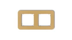 MINI Ramka uniwersalna podwójna zaokrąglona z tworzywa złoty 29MRTZ-2