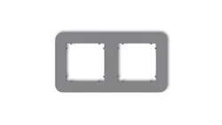 MINI Ramka uniwersalna podwójna zaokrąglona z tworzywa szary mat 27MRTZ-2