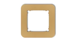 MINI Ramka uniwersalna pojedyncza zaokrąglona z tworzywa złoty 29MRTZ-1