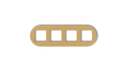 MINI Ramka uniwersalna poczwórna okrągła z tworzywa złoty 29MRTO-4