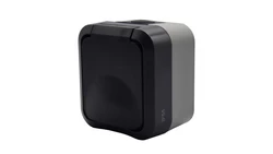 Gniazdo z uziemieniem pojedyncze natynkowe Aqua Pro IP55 szaro grafitowe klapka dymna / 60326