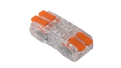 Szybkozłączka dwustronna, podwójna, 4x 0,2-2,5mm2, 4 styki, przezroczysta, E.4194/2 /50szt./