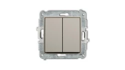 ICON Mechanizm łącznika żaluzjowego z podtrzymaniem (dwa klawisze bez piktogramów) taupe 60IWP-88.1