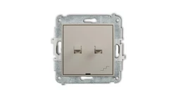 ICON Mechanizm łącznika jednobiegunowego ze schodowym w stylu amerykańskim (osobne zasilanie) taupe 60IWPUS-10.2