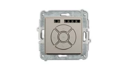 ICON Mechanizm elektronicznego sterownika roletowego (przycisk centralny/dodatkowy) taupe 60ISR-6