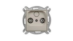 ICON Mechanizm gniazda abonenckiego RTV przelotowego 9dB taupe 60IG9P