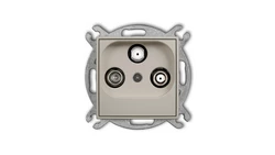 ICON Mechanizm gniazda abonenckiego 2 wyjścia SAT + TV taupe 60IGSN