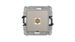 ICON Mechanizm gniazda antenowego pojedynczego typu F (SAT) pozłacany, bez pola opisowego taupe 60IGFBO-1.1