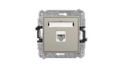 ICON Mechanizm gniazda komputerowego pojedynczego 1xRJ45, kat. 6, 8-stykowy taupe 60IGK-3
