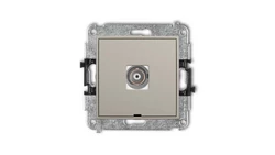 ICON Mechanizm gniazda pojedynczego BNC, bez pola opisowego taupe 60IGBNCBO-1