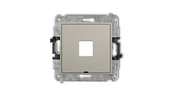 ICON Mechanizm gniazda multimedialnego pojedynczego bez modułu, bez pola opisowego (standard Keystone) taupe 60IGMBO-1P