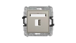 ICON Mechanizm ładowarki USB pojedynczej USB A, 5W max., 5V, 1A taupe 60ICUSB-1