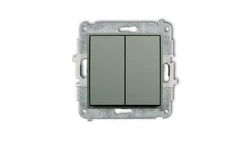 ICON Mechanizm łącznika zwiernego żaluzjowego (dwa klawisze bez piktogramów) szałwiowy 61IWP-8.1