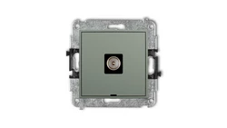 ICON Mechanizm gniazda antenowego pojedynczego TV, bez pola opisowego szałwiowy 61IGTVBO-1