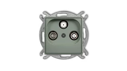 ICON Mechanizm gniazda abonenckiego 2 wyjścia SAT + TV szałwiowy 61IGSN