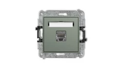 ICON Mechanizm gniazda komputerowego pojedynczego 1xRJ45, kat. 5e, ekranowany, 8-stykowy szałwiowy 61IGK-1e