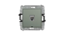 ICON Mechanizm gniazda komputerowego pojedynczego 1xRJ45, kat. 8, ekranowany, 8-stykowy, bez pola opisowego szałwiowy 61IGKBO-11