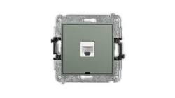 ICON Mechanizm gniazda komputerowego pojedynczego 1xRJ45, kat. 6A, 8-stykowy, bez pola opisowego szałwiowy 61IGKBO-7