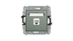ICON Mechanizm gniazda komputerowego pojedynczego 1xRJ45, kat. 6A, 8-stykowy szałwiowy 61IGK-7